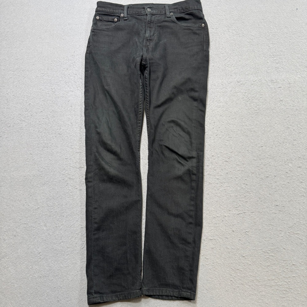 Levi's Jeans Men's 30x30 Black Denim Slim Fit Straight Leg Mid Rise Black Label